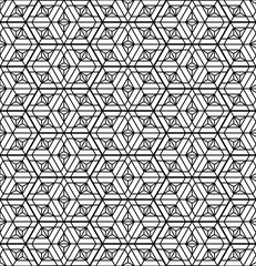 Seamless geometric pattern in japanese woodwork craft style kumiko zaiku