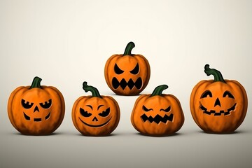 Halloween Pumpkin illustration made wit AI Generated
