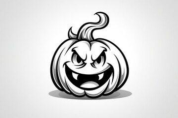 Halloween Pumpkin illustration made wit AI Generated