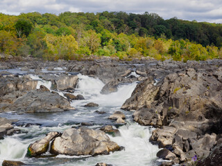 Landscape Views of Great Falls National Park in the Fall