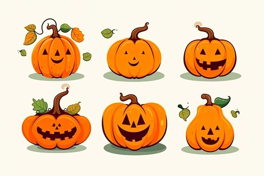 Halloween Pumpkin illustration made wit AI Generated