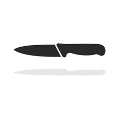 Kitchen knife icon. Vector icon isolated on white background.