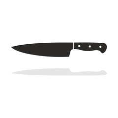 Kitchen knife icon. Vector icon isolated on white background.