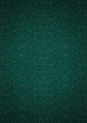 Fototapeta premium Hand-drawn unique abstract symmetrical seamless ornament. Bright green on a deep cold green with vignette of a darker background color. Paper texture. Digital artwork, A4. (pattern: p11-2e)