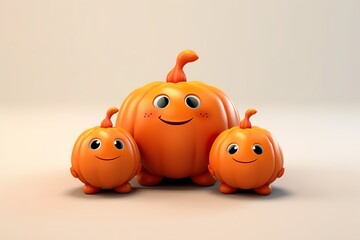 Halloween Pumpkin illustration made wit AI Generated