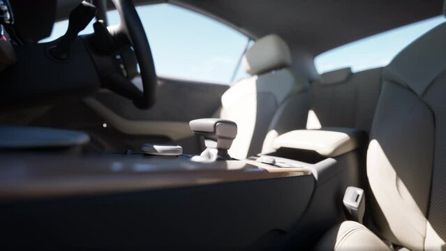 Black luxury modern car Interior