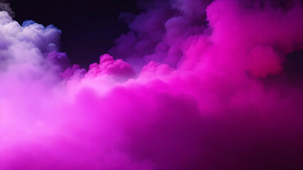 Purple and pink smoke on a black background