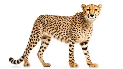 Cheetah isolated on white