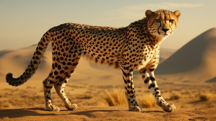 Cheetah in the savannah Africa