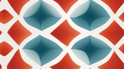  a red and blue abstract pattern with a white center and a blue center.  generative ai