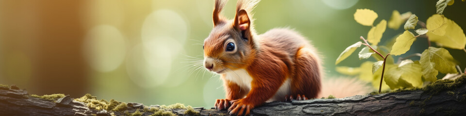 Obraz premium squirrel on the tree