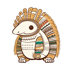 Armadillotshirt design graphic, cute happy kawaii style, clear outline,