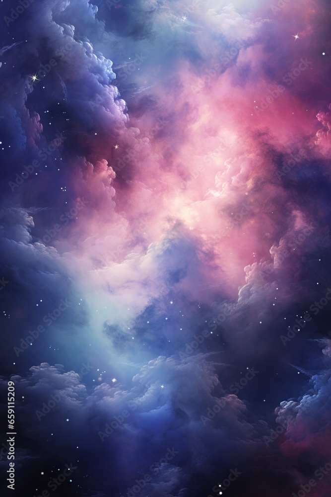 Wall mural incredible abstract background of a colorful space galaxy cloud nebula. starry night cosmos. univers