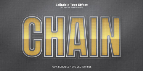 Chain editable text effect in modern trend style