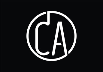 Initial monogram letter CA logo Design vector Template. CA Letter Logo Design. 