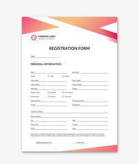 Vector vector admission form illustration of application form registration form