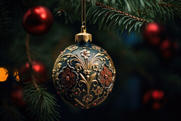 Beautiful cristmas decorations portrait