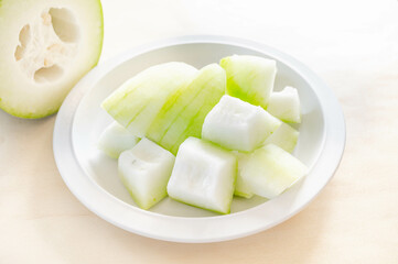 カットした冬瓜