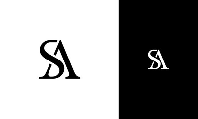 SA initial logo design concept - obrazy, fototapety, plakaty