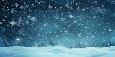 christmas snowy winter snowflakes falling background cinematic