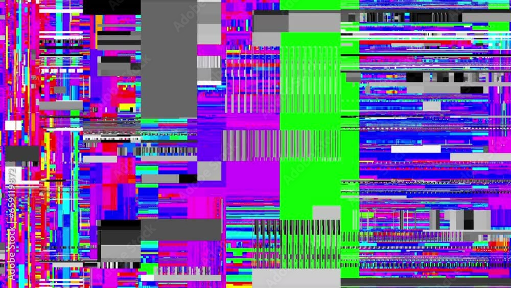 Aufkleber Abstract fast flickering texture with artifacts codec. 4k Looping footage.