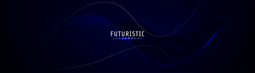 3D blue techno abstract background overlap layer on dark space with glowing lines shape decoration. Modern graphic design element future style concept 