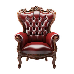 Luxury red leather armchair isolated 