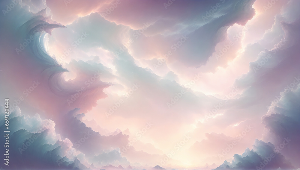Poster a composition that resembles the cosmos with a soothing twist - ai generative