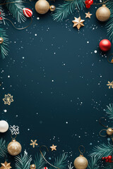 Merry and Bright Frame: Christmas-themed Border with Room for Custom Text