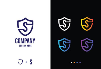 Letter s logo concept, secure s logotype in various forms