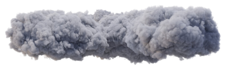 Cumulus and fluffy cloud shape with isolated on transparent background - PNG file, 3D rendering illustration, Clip art, cut out and sky elements	