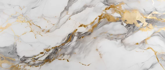 Foto op Aluminium Marble granite white with gold texture. Background wall surface black pattern graphic abstract light elegant gray floor ceramic counter texture stone slab smooth tile silver natural ©  Mohammad Xte