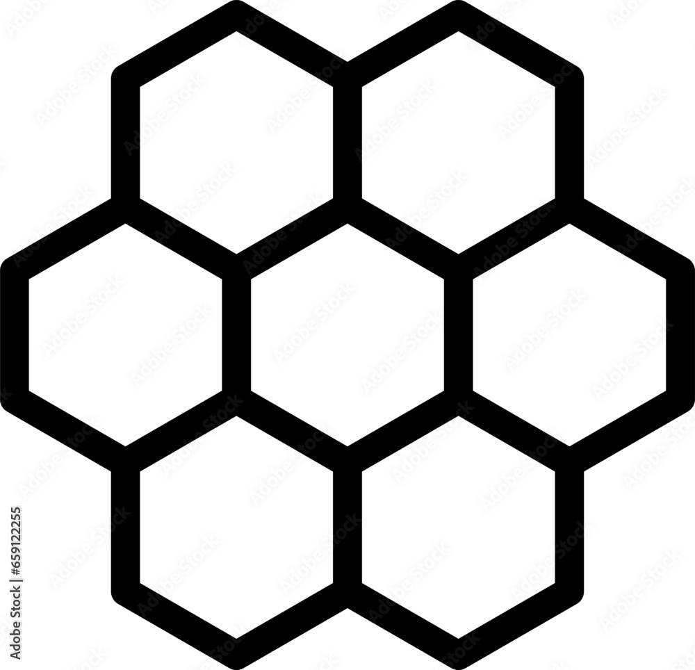 Poster honeycomb beehive hexagon geometric pattern icon. vector image.