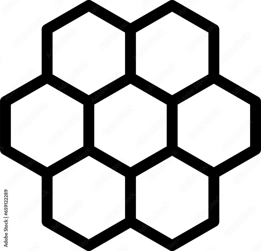 Poster honeycomb beehive hexagon geometric pattern icon. vector image.