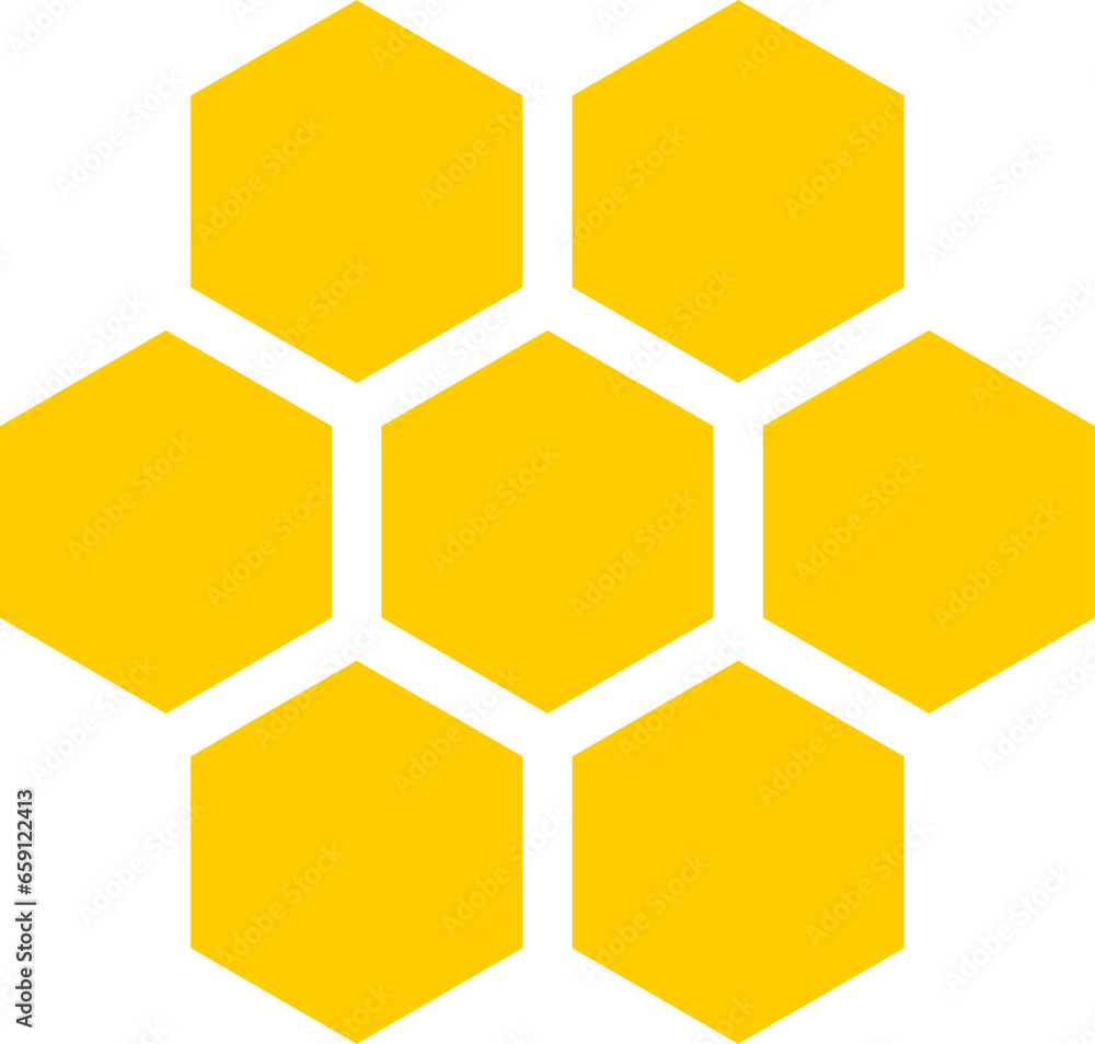 Poster honeycomb beehive hexagon geometric pattern icon. vector image.