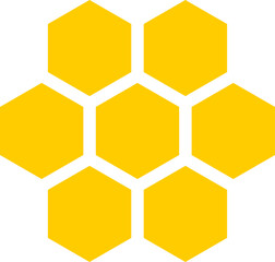 Honeycomb Beehive Hexagon Geometric Pattern Icon. Vector Image.