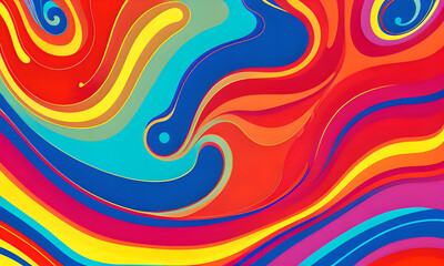 Abstract colorful neon background led artificial intelligence, bright colorful waves, modern futuristic texture, background canvas, generative AI