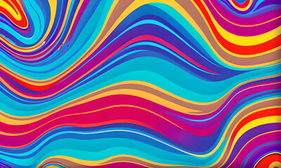 Abstract colorful neon background led artificial intelligence, bright colorful waves, modern futuristic texture, background canvas, generative AI
