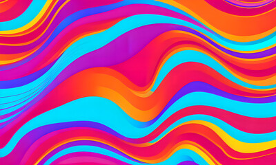 Abstract colorful neon background led artificial intelligence, bright colorful waves, modern futuristic texture, background canvas, generative AI