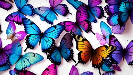 Fototapeta na wymiar colourful butterflies