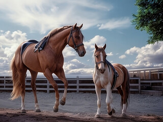 Obraz premium horse in the field