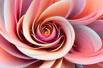 An abstract composition that resembles the beauty of flowers in bloom - AI Generative