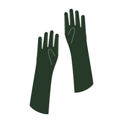 Obraz premium Warm mittens flat vector illustration. Knitted clothing for hands, traditional winter season knitwear. Fashionable handmade gloves isolated on white background. Apparel store, garments shop product.