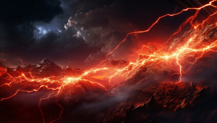 Fototapeta na wymiar Sky blue lightning storm light electricity energy flash background nature abstract