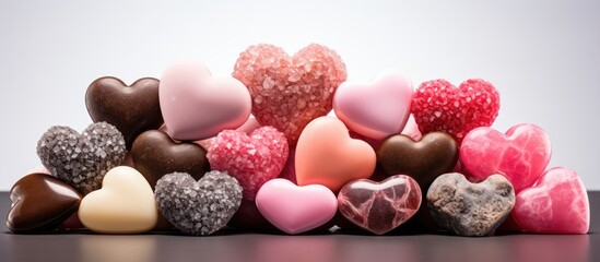 Assorted heart shaped Valentine s Day candy