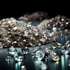 A Large Pile Of Diamonds