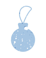 Christmas tree ball with the texture of watercolor spots.Vector illustration