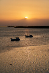 Obraz premium Sunset in Río Lagartos