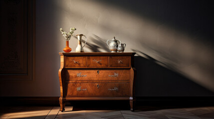 A wooden dresser