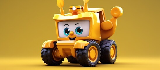 Fototapeta premium Grader Cute and cute cartoon